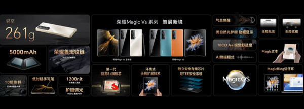 用荣耀Magic Vs来对标苹果的顶级旗舰，让折叠屏进入主力机时代！